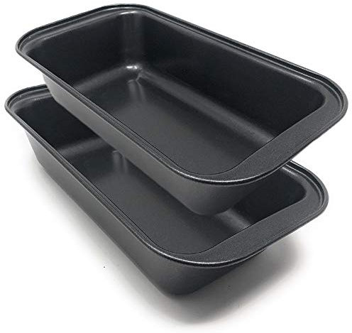 Space Home - Set de 2 Moldes de Horno Rectangulares Para Plumcake, Pan, Bizcochos, Brownies y Pasteles - 30 cm