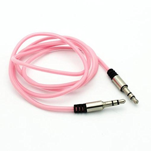 Pink Aux Kabel Auto Stereo-Draht Audio Lautsprecher Kabel 3,5-mm Aux-in Adapter-für at & T ZTE Warp 7 – Boost Handy Alcatel Dawn – Boost Handy iPhone 5 C – Boost Handy iPhone 5S