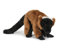Unbekannt Stofftier roter Vari 32 cm, Kuscheltier Plüschtier Lemur AFFE
