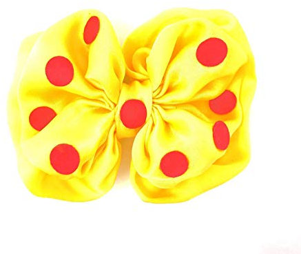 Room on the Broom Inspired Witches Yellow Hair Bow Clip with Red Spots World Book Day