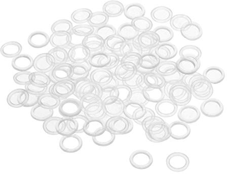 sourcing map 300Stk Flache Nylon M5 Dichtung 7,5 mm AD 5mm ID 1mm Dicke