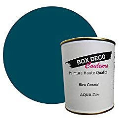 BOX DECO COULEURS Peinture murale acrylique aspect satin Aqua Déco - 750ml, Bleu Canard