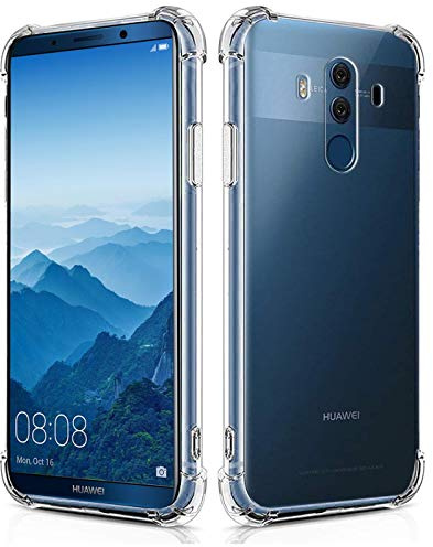 Verco Handyhülle für Huawei Mate 10 Pro, Anti Shock Schutzhülle für Huawei Mate 10 Pro Hülle Silikon [Display- & Kameraschutz] Weiche Flexible TPU Hülle, Transparent