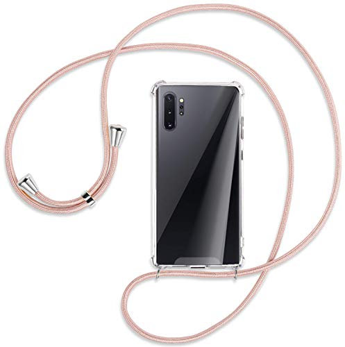 mtb more energy Handykette kompatibel mit Samsung Galaxy Note 10 Plus, Note 10+ (SM-N975, 6.8'') - roségold - Befestigung unten - Smartphone Hülle zum Umhängen - Anti Shock Full TPU Case