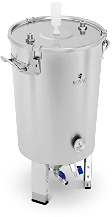 Royal Catering RCBM-45CFC Maischekessel 30 L integrierte Kühlspirale Fermentierkessel Gärkessel Fermenter Bier Wein