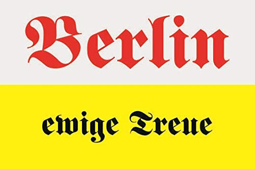 U24 Fahne Flagge Berlin Rot-weiß-gelb ewige Treue Bootsflagge Premiumqualität 20 x 30 cm