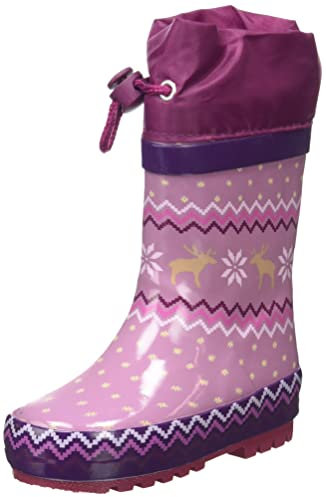 Playshoes Stivali Imbottiti In Gomma, Unisex - Bambini e ragazzi, Viola Norvegese, 23 EU
