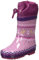 Playshoes Stivali Imbottiti In Gomma, Unisex - Bambini e ragazzi, Viola Norvegese, 23 EU
