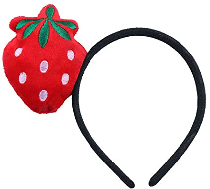 She's Shining Haarband für Damen, Mädchen, rote Erdbeerfrüchte, Haarband, schöner, lässiger schwarzer Kopfschmuck