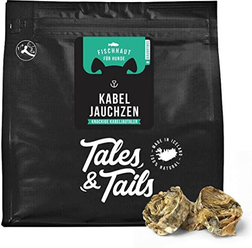 Tales & Tails Kauartikel I Kabeljauhaut I Perfekt für Allergiker I Monoprotein I gesunder Kausnack I zuckerfrei und getreidefrei I 1 x 150g I Zutaten: 100% Kabeljauhaut