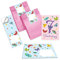 Junapack 12 Einladungskarten zum 7. Kindergeburtstag siebte Geburtstag Mädchen Schmetterlinge incl. 12 Umschläge, 12 Tüten/rosa, 12 Aufkleber