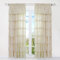 HongYa 1 Stück Voile Gardine Schal mit Rüschen Halbtransparenter Vorhang Tunnelzug Einfarbiger Fensterschal H/B 245/140 cm Sand