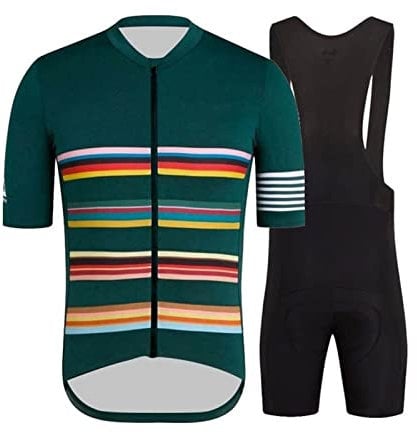 KAISUN Herren Radtrikot Set, Fahrrad Kurzarm Trikot + 3D Cushion Radlerhose, Atmungsaktiv Schnelltrocknend für Radsport (Color : TYP-5, Size : XXL)