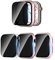 colaxuyi [3 Stück] Privacy Sichtschutz für Apple Watch SE 2/SE/6/5/4 44mm, Hart PC Ultradünne Gehäuse Hülle Eingebaut Kratzfest Anti Spy Blickschutzfolie für iWatch 44mm, Klar/Roségold/Rosa