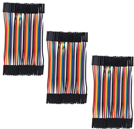 DiGiYes 10 cm 120 Stück Breadboard Jumper Wires Kabel Kit Stecker auf Buchse, Stecker auf Stecker, Buchse auf Buchse für Arduino Raspberry Pi (120 Stück weiblich auf weiblich)