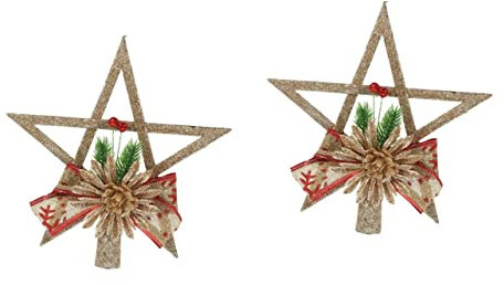 Amosfun 2st Weihnachtsbaumspitze Stern Weihnachtsbaum Stern Christbaumschmuck Weihnachtsbaum-umarmer Bogen-baumspitze Weihnachtsbaum Baumkrone Beeren Plastik Weihnachten Außerirdischer