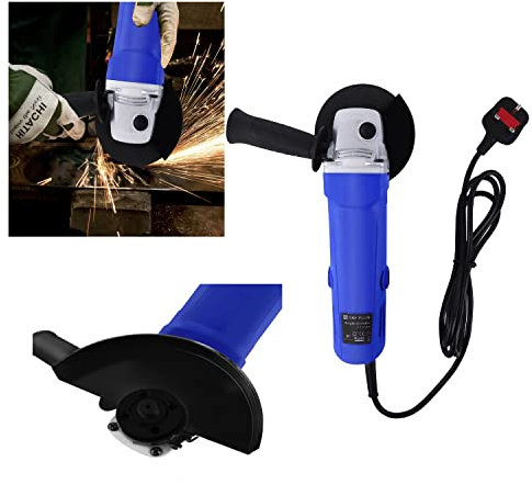 Smerigliatrice angolare da 550 W, 115 mm, con manico ausiliario e chiave inglese, per levigare, levigare, lucidare, 12000 RPM