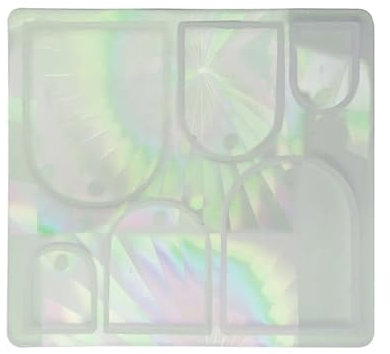 DIY Licht und Schatten holografische geometrische Ohrring Kristall Silikon Form Schlüsselanhänger Anhänger Harz Formen Herstellung Handwerk Handwerk Zubehör