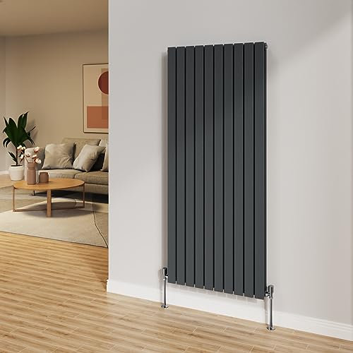 NRG 1600x680mm Anthracite Radiator Vertical Flat Panel Bathroom Designer Double Rad Central Heating