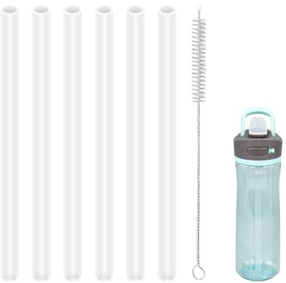 KLOWOAH Replacement Straws Compatible with Contigo Ashland 2.0 Leak-Proof 24oz 32oz Water Bottle (Pack of 6)