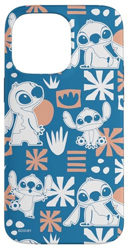iPhone 14 Pro Max Disney Stitch Cute Hawaii Print Case