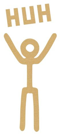 Generisch 4 x Huh Männchen Aufkleber aus der Europe Stadium Tour 2023 im Set (Gold, Mittel, 12cm hoch)