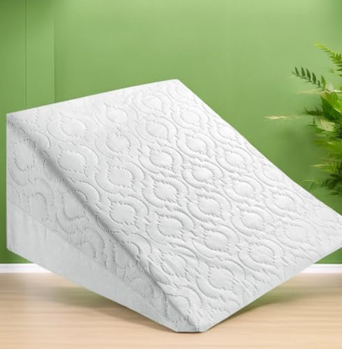 Crescent Textile Bed Wedge Pillows Elevated Cushion for Bed Triangle Wedge Pillow for Back and Legs Support, Back Pain, Leg Pain, Pregnancy, Neck and Shoulder Joint Pain Cushions (20 X 18 X 11)