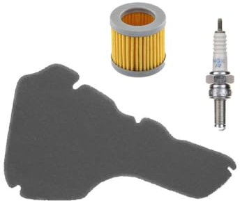 Luftfilter + Ölfilter + Zündkerze Set passend für Piaggio Hexagon LX4 Liberty Sfera RST M01, Vespa ET4, Italjet Torpedo 125
