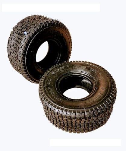 HMParts Neumáticos 2 x 15 x 6.00 – 6 4PR Junkai tractor cortacésped cortacésped cortacésped quitanieves quad ATV