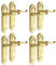 Epsom Door Handle - Ashford Brass Internal Latch Door Handles - Door Handles Internal Sets, Brass Door Handle Set for Internal Doors, Door Handle in Electro Brass, 170mm x 48mm 4 Pairs