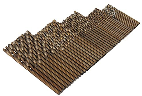 Qerwsdty 50 StüCk Bohrer Bit 1Mm-3Mm Bohr Kraft Werkzeug M35 Bohrer Set zum Bohren Von GehäRtetem Stahl im Gusseisen