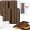 MARUKO 2 Pcs Silicone Chocolate Moulds, Deep Chocolate Mould with 100 Pcs Bags + 1 Scraper, 18 Cavity Chocolate Bar Moulds DIY Gift Kitchen Accessories