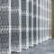 Gardinen Vorhangen Weiß 250x160 cm (BxH) Guadelupe Jacquard Kurz Vorhänge mit Kräuselband Faden Bestickter Wohnzimmer Gardinenschals Schlafzimmer Blument Motiv