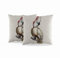 ggaimwf Kissenbezüge mit Vogelmotiv 40x40cm Kakadu AST Helle Kissen Dschungel Vintage-Kunst Outdoor-Kissenhülle für Couch Terrasse Schlafzimmer Büro Leinen 2er-Pack Kissen verstecktem Reißverschluss