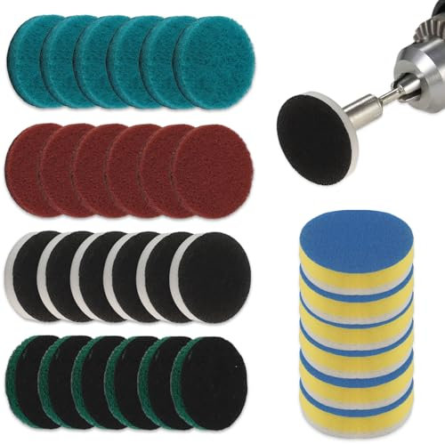 WYTNB Lot de 30 brosses de nettoyage pour Bosch, 65 mm, pour brosse de nettoyage universelle, 5 types de brosse, tampon haute performance, compatible avec Bosch 6033