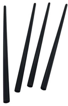 50 Mehrweg Trinkhalme Strohhalme Shakehalme Ø7mm 22cm lang schwarz PP Kunststoff recycelbar spülmaschinenfest