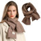 Xifrika Damen-Strickschal ohne Fransen in der Farbe Braun – Weich, Warm, Elegant und Kratzfrei. Winterschal in Größe 160x20 cm für den Alltag.