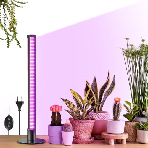 Rosnek Pflanzenlampe LED, 1 Köpfe Grow Lampe mit Zeitschaltuhr 4/6/12 Std, 360 ° Verstellbare Pflanzenlicht, Wachstumslichter mit USB Adapter, 3 Lichter Modi und 10 Helligkeitsstufen