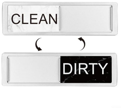 Yhenlovtt Clean Dirty Dishwasher Magnet Sign, for Dishwasher Dish Bin That Says Clean or Dirty Dish Washer Refrigerator for Kitchen(B)