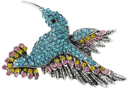 OATIPHO Eingeleimte Vogel Brosche Unisex Vogel Brustnadel Birdie Kragen Nadel Intarsien Brosche Blau