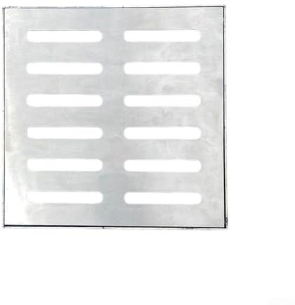 Lastdaytime 304 Edelstahl-Schachtabdeckung, Entwässerungsgrabenabdeckung, dekorativer Rahmen, Edelstahl-Bodenablauf mit Rahmen, 150 cm – 250 cm (200 x 200 x 20 x 2 mm)