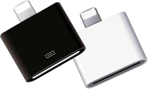 Mr.Gadget's Solutions Adattatore da 8 pin maschio a 30 pin femmina, compatibile con dispositivi iOS7 6 6S 5 5S 5C 6S Plus 7 Plus 8 e 8 Plus SE e più vecchi a nuovi solo per ricarica rapida, nero o