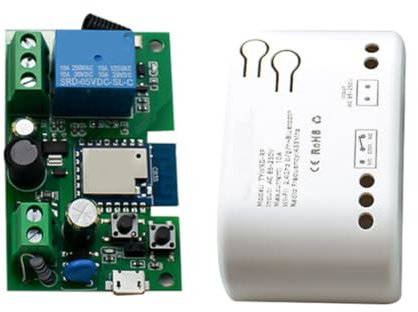Sxmrmnx Tuya - Abridor de puerta de garaje con WiFi con motor inteligente, control remoto inalámbrico, receptor de temporizador de bloqueo automático