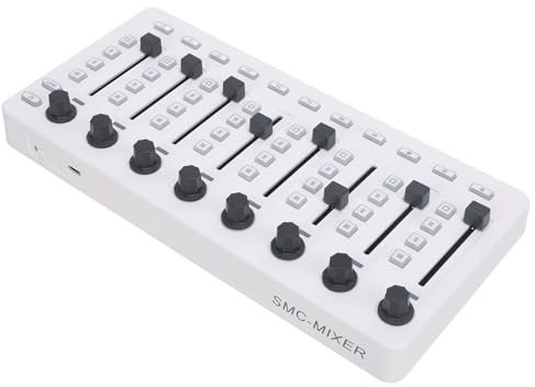 Dilwe Mezclador de Consola de Mezcla Midi con 8 Perillas y 43 Teclas de Control para Estaciones de Trabajo de Sonido Digital USBWIRENTERNE