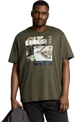 TOM TAILOR Herren 1051873 Plus Size - T-Shirt mit Fotoprint