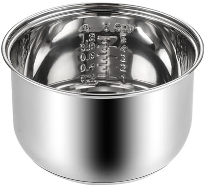 Stainless Steel Rice Cooker Inner Pot, Non-Stick Replacement Pot, Durable Universal Fit for Multi-Cookers, Even Heating for Perfect Rice (11.1x21cm)