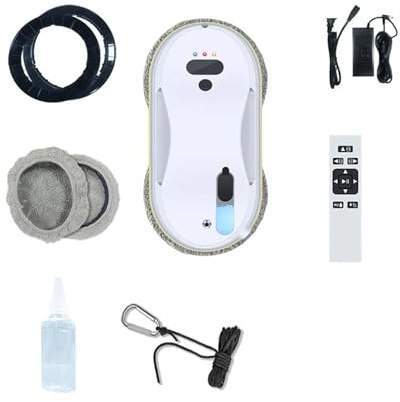 ZGJIAJU Window Vac Cleaner Home Windows Automatic Water Spray Cleaning Robot Vacuum Cleaner Remote Control Electric Window Wiper Glass