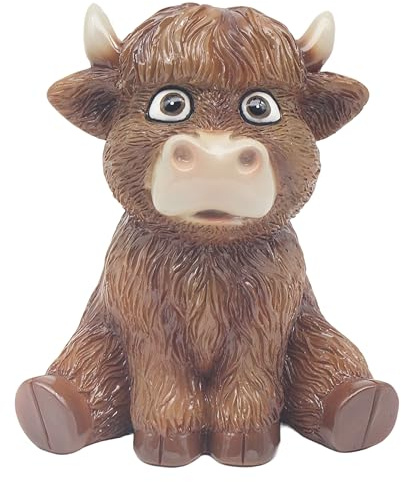Lesser & Pavey Hamish Highland Cow Decor Figurine 12Cm | Rustic Farmhouse Style, Hand Finished Look, Shelf Accent, Ideal for Home and Office Decor, Gift Ready