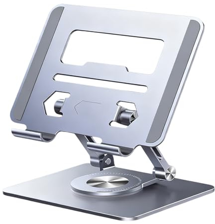 Luckxing Support pour Ordinateur Portable,d'Aluminium Rotation 360,Support Nomade pour Ordinateur Portable - pour Smartphones Tablettes Bureau Maison Dortoir Appartement École Voyage