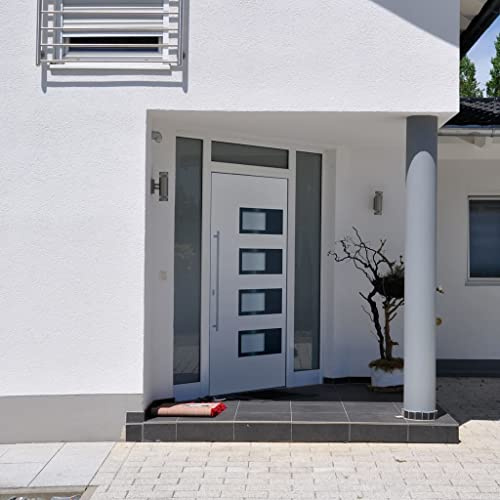 Solivagant Porte d'entrée Blanc 100x200 cm Aluminium et PVC,(63.2 KG)-7065